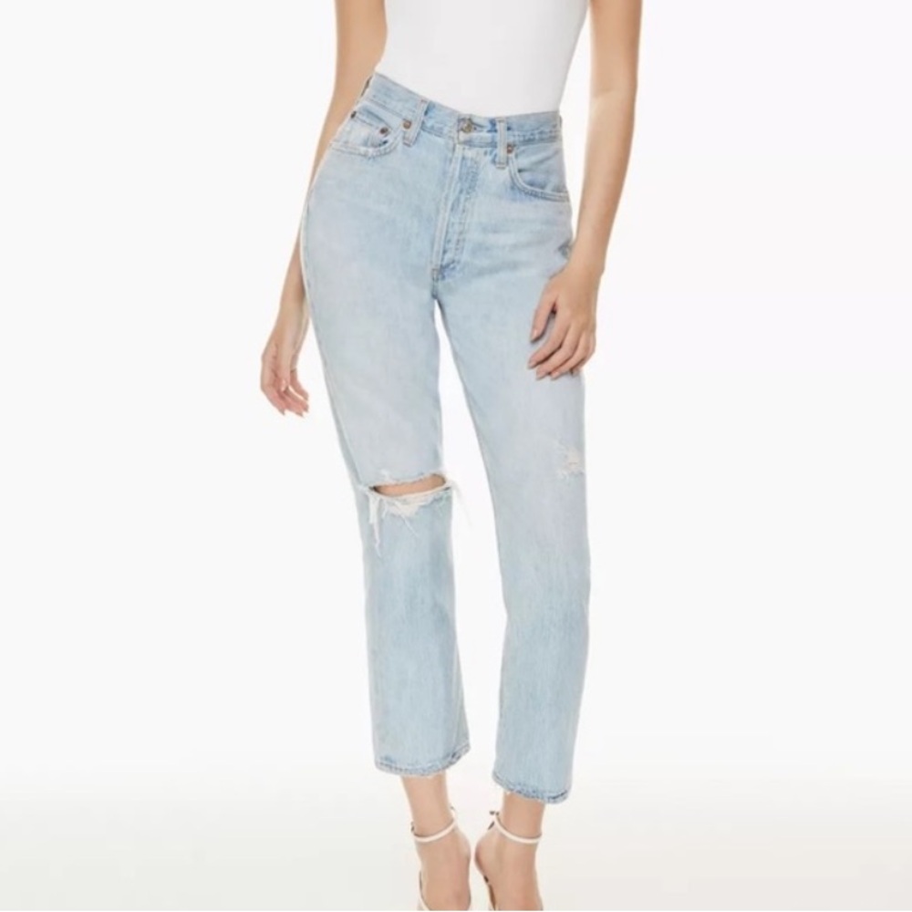 Agolde Riley High Rise Straight Crop Jeans - Picture 3 of 16